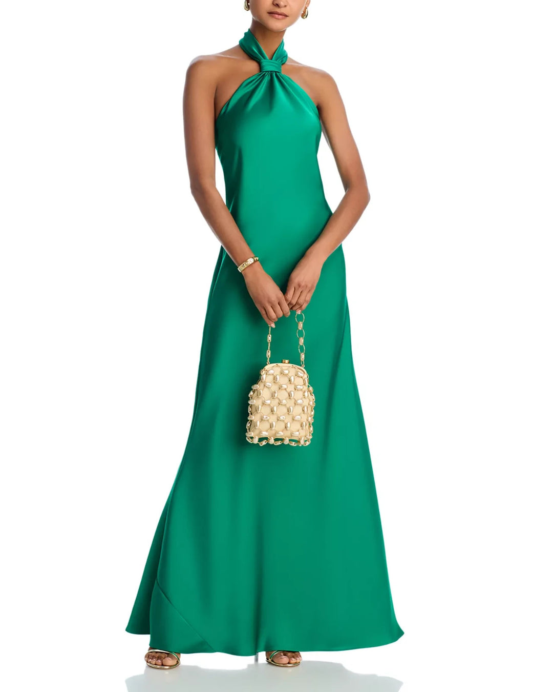 AQUA Knot Halter Gown MSRP $268