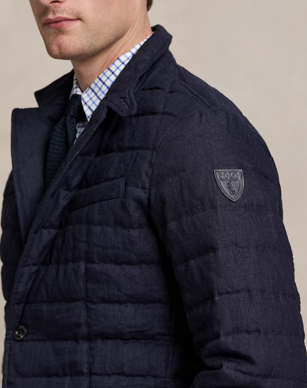 Polo Ralph Lauren Quilted Linen Down Jacket