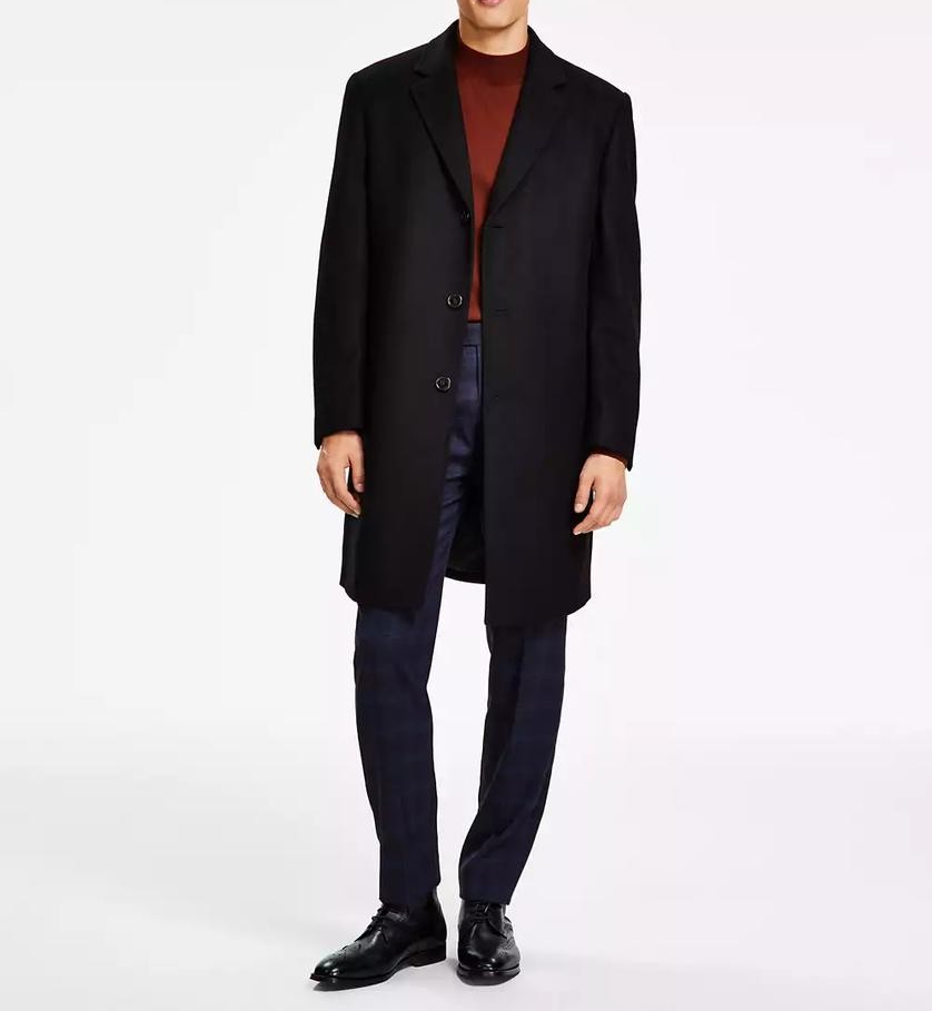 Michael Kors Men's Classic Fit Luxury Wool Cashmere Blend Overcoats MSRP $495
