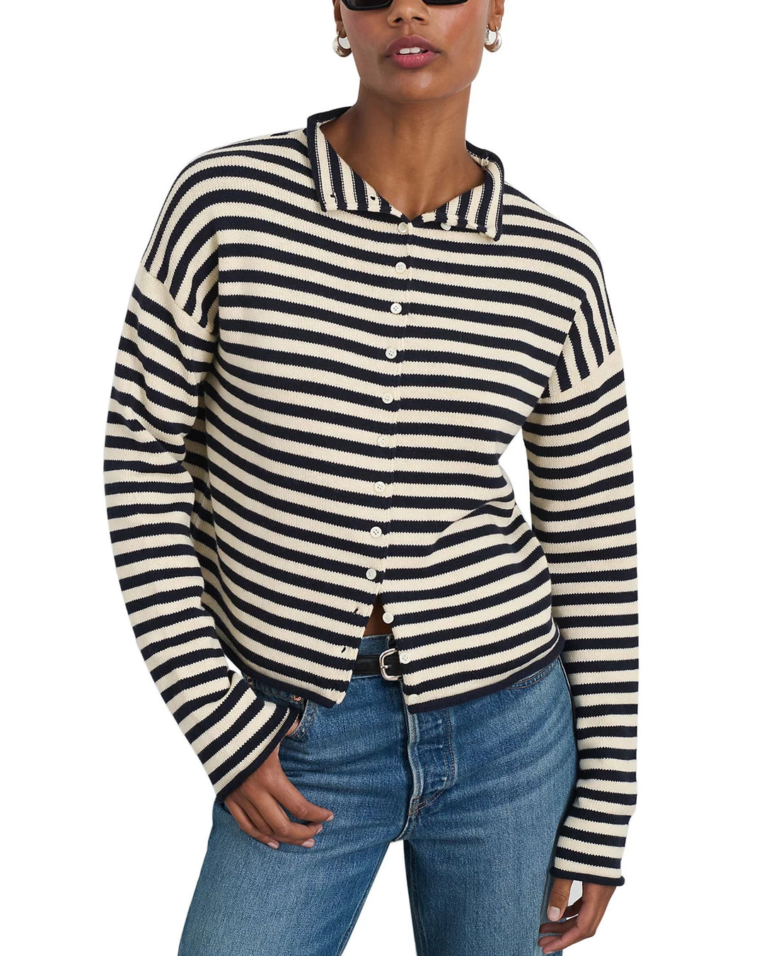 Alex Mill Taylor Striped Cardigan MSRP $175