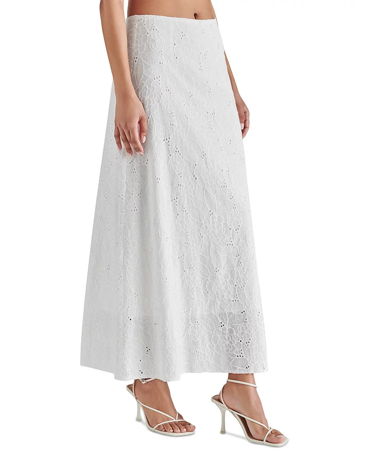 STEVE MADDEN Amalia Cotton Eyelet Maxi Skirt MSRP $79