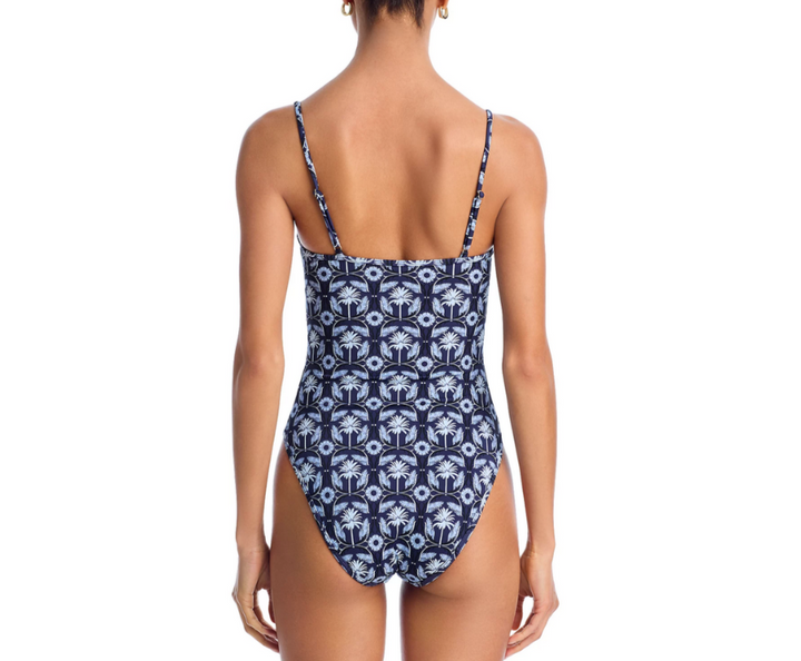 AQUA Ruched One Piece Swimsuit MSRP $108