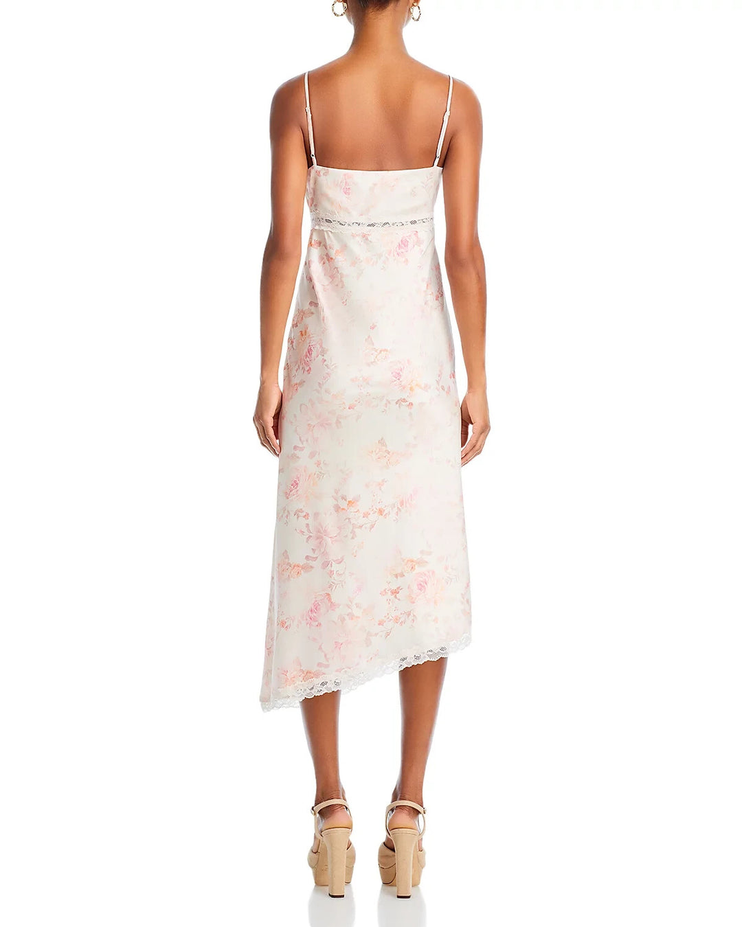 WAYF Mary Lace Trim Slip Dress MSRP $118