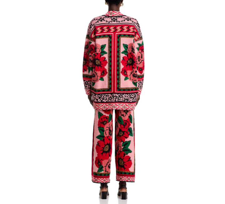 FARM Rio Flower Tapestry Sweater Pants MSRP $210