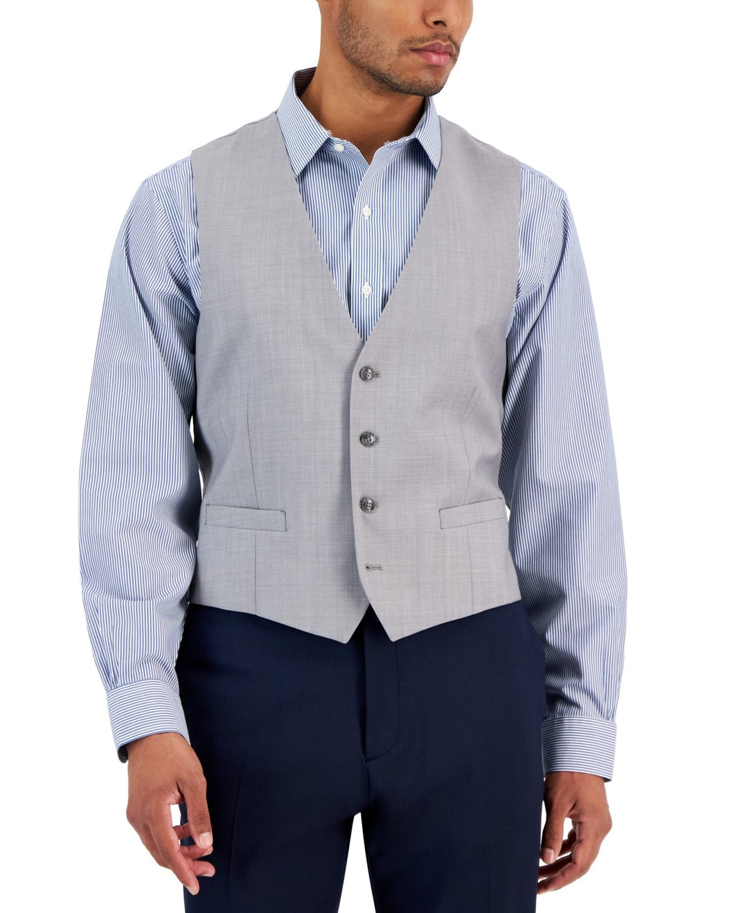 Calvin Klein Slim-Fit Wool Infinite Stretch Suit Vest MSRP $125