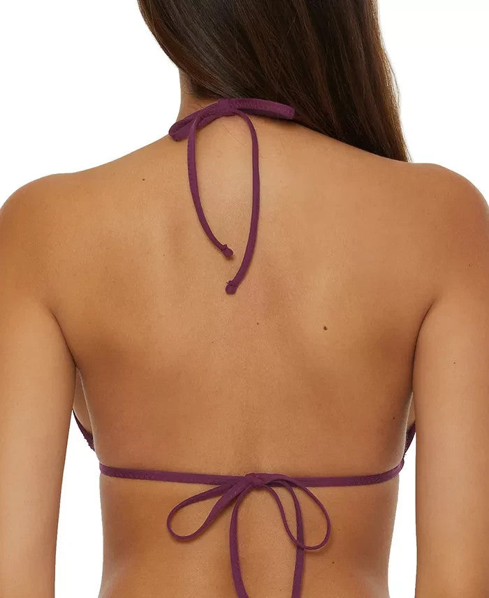 BECCA Color Play Crochet Triangle Bikini Top MSRP $68