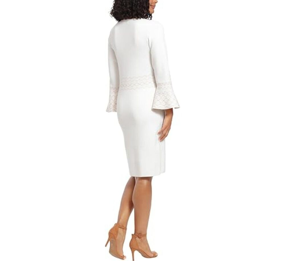 London Times Bell Sleeve Sheath Dress MSRP $99