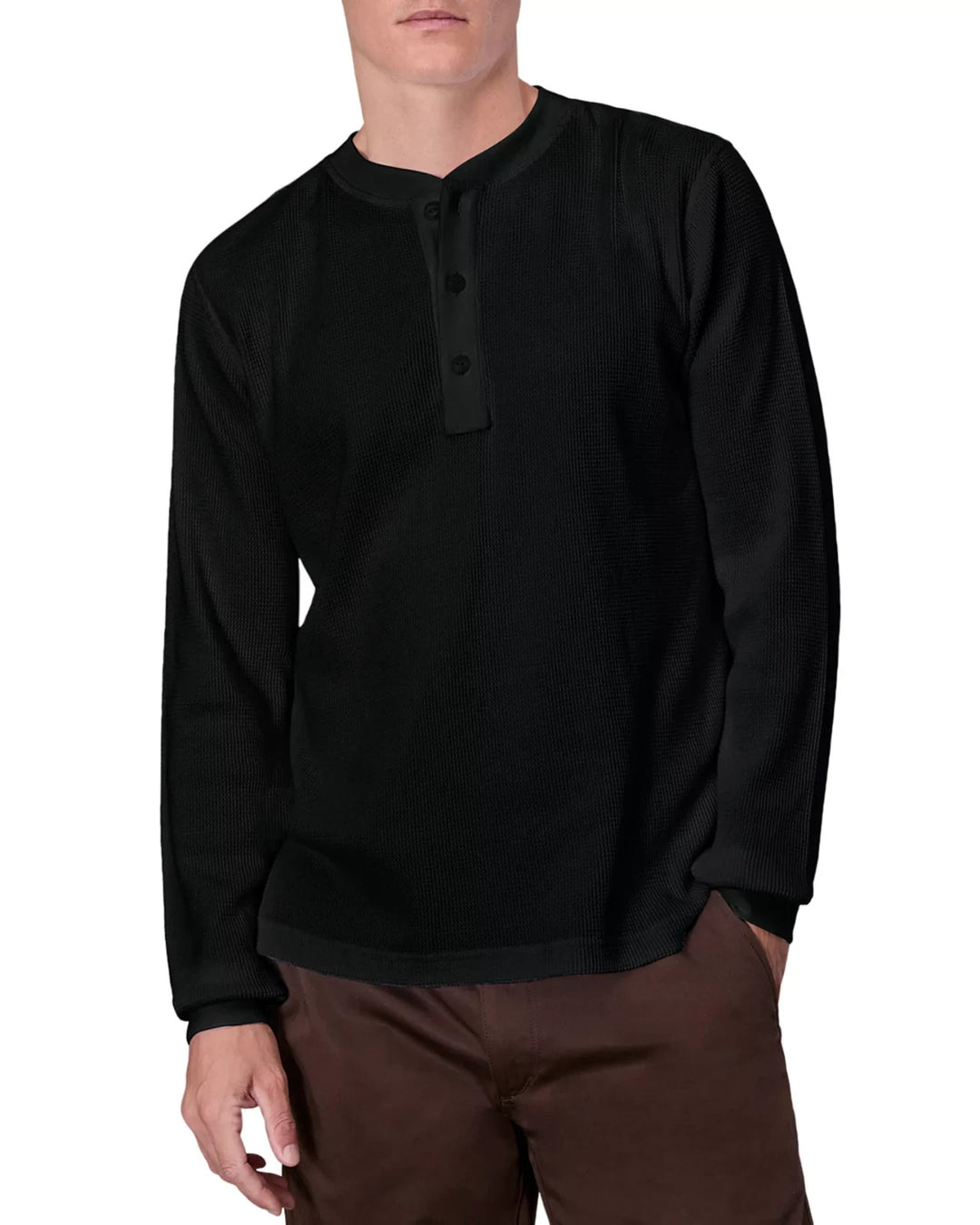 rag & bone Cotton Blend Waffle Knit Henley MSRP $198
