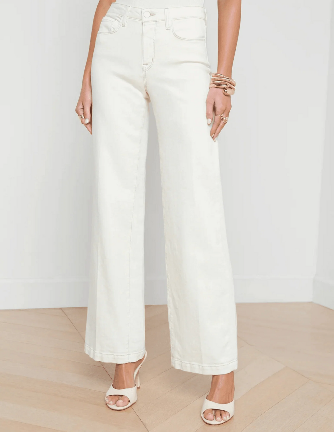 L'Agence Scottie High Rise Wide Leg Jeans MSRP $255