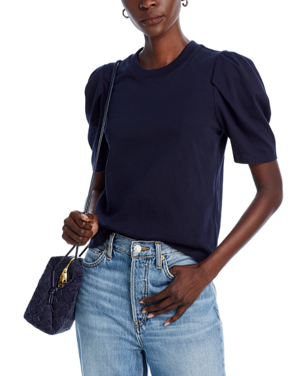 FRAME Cotton Puff Sleeve Top MSRP $168