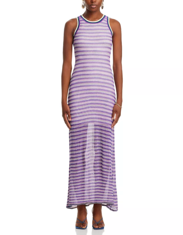 Veronica Beard Sivan Striped Maxi Dress MSRP $428