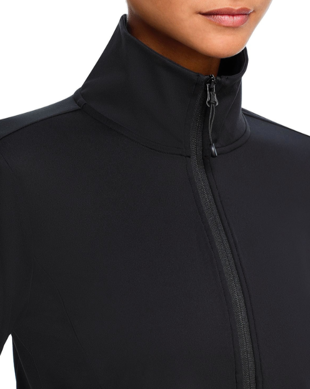 Aqua Cropped Full Zip Mock Neck Jacket MSRP $98