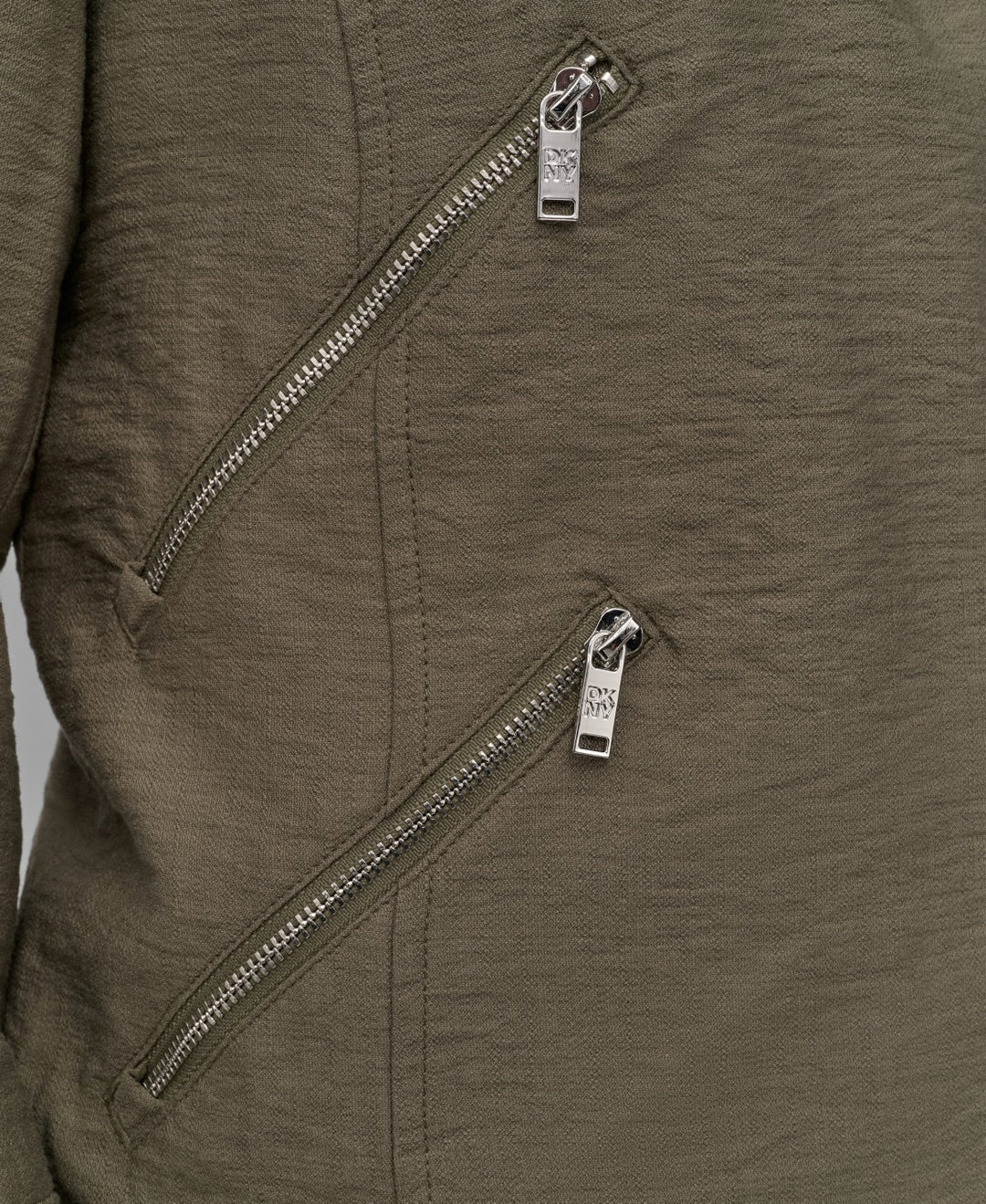 DKNY Women's Zipper Detailed Crinkle Jacket MSRP $139