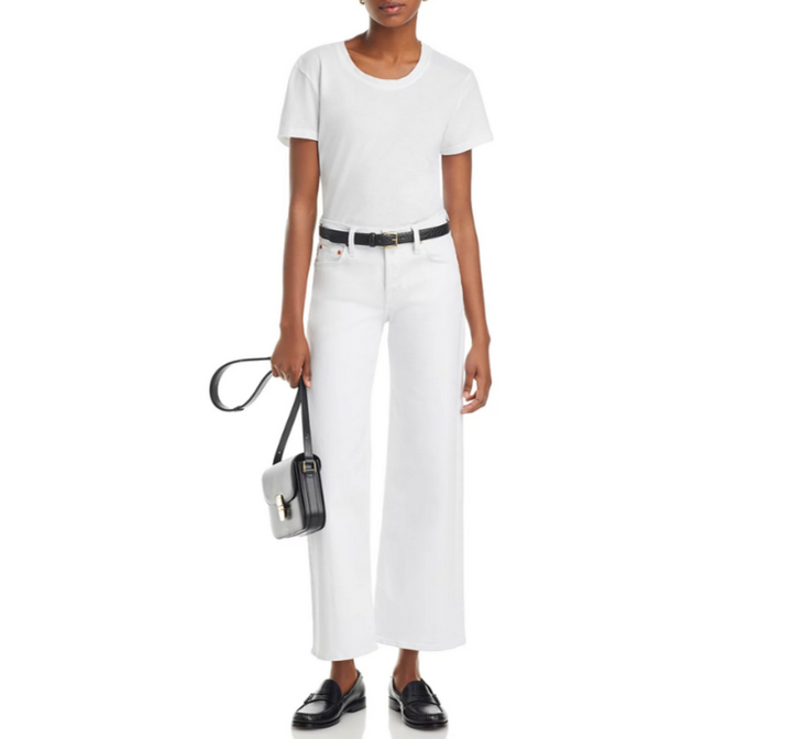RE/DONE Mid Rise Crop Wide Leg Jeans MSRP $275