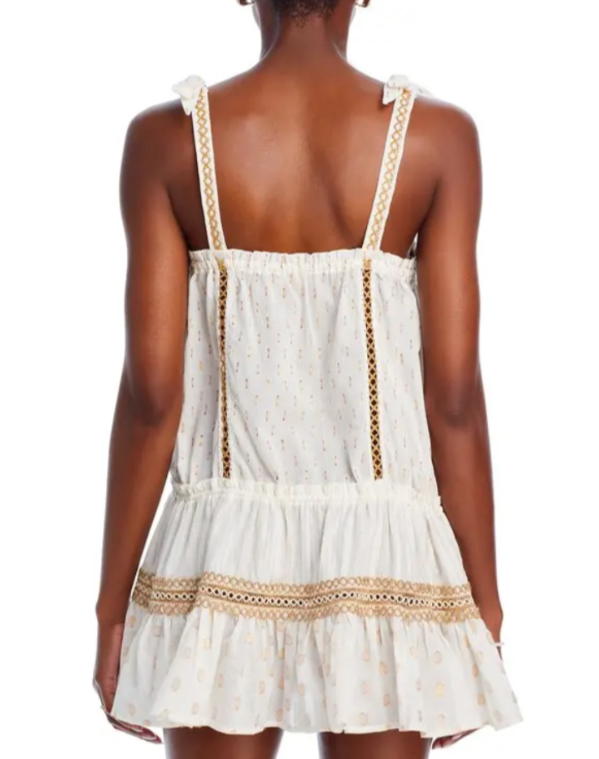 Ramy Brook Averie Metallic Mini Dress Swim Cover-Up MSRP $285