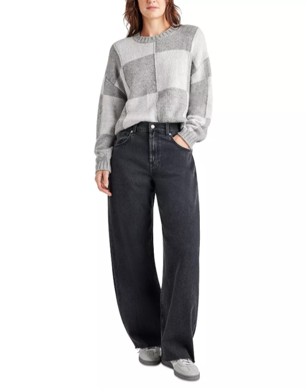 Splendid Kit Color Blocked Checkerboard Sweater MSRP $158