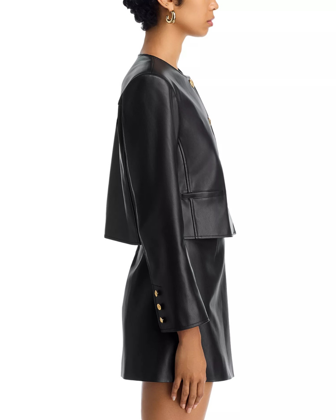 FRENCH CONNECTION Dessa Faux Leather Jacket MSRP $178