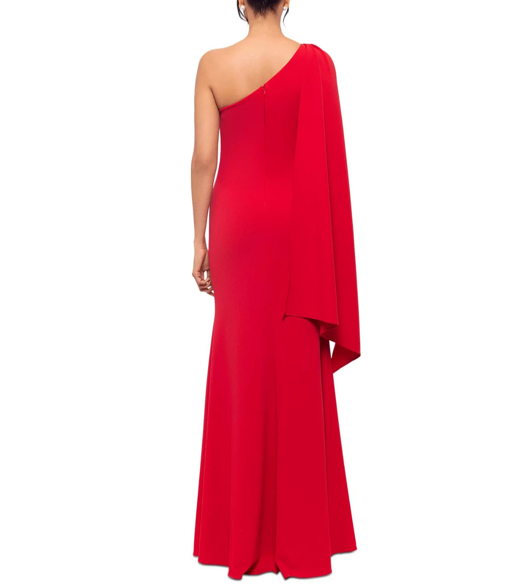 Betsy & Adam Hardware Draped One-Shoulder Gown MSRP $279