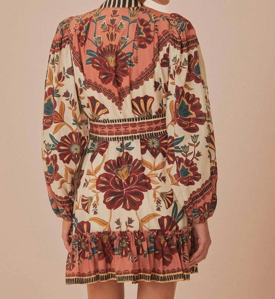 FARM Rio Riad Cream Mini Dress MSRP $248