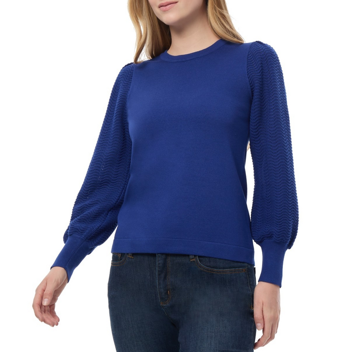 Jones New York Women's Solid-Color Mixed-Stitch Sweater MSRP $89