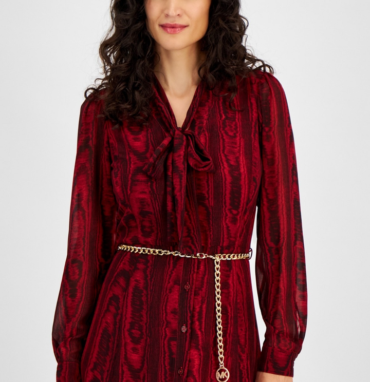 MICHAEL Michael Kors Belted Midi Dress MSRP $195