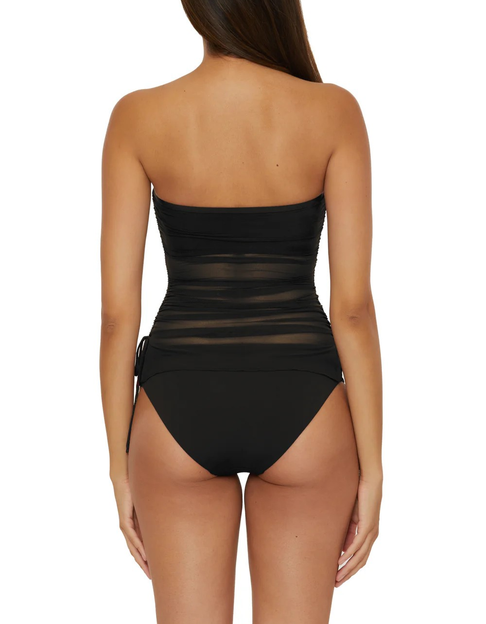 BECCA Muse Hadlee Bandeau Mesh Overlay Tankini Top  MSRP $88