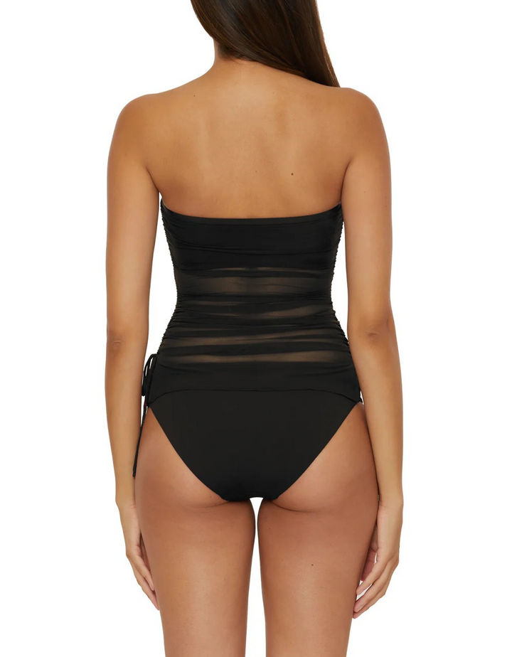 BECCA Muse Hadlee Bandeau Mesh Overlay Tankini Top  MSRP $88
