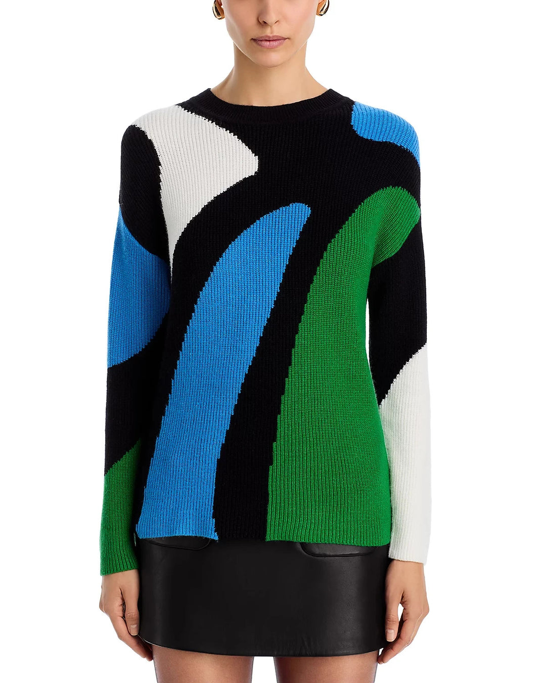 T Tahari Abstract Color Block Sweater MSRP $78
