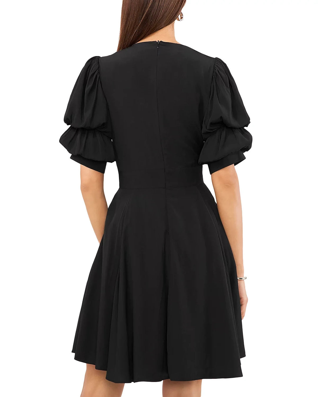 1.STATE Bubble Sleeve V Neck Dress MSRP $89