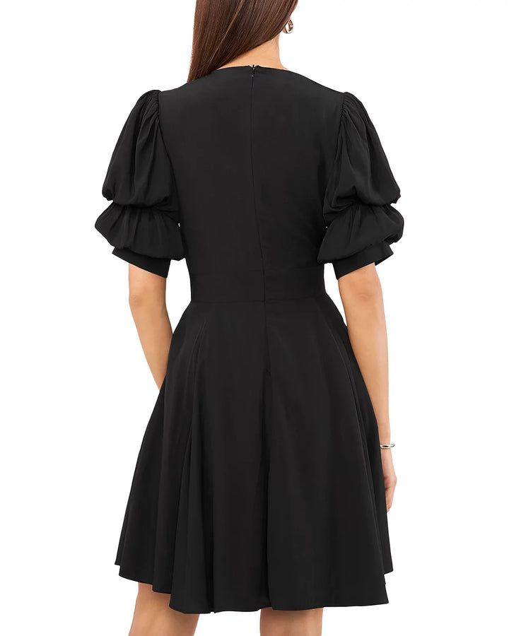 1.STATE Bubble Sleeve V Neck Dress MSRP $89