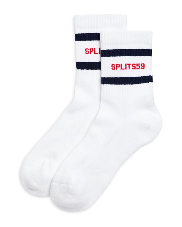 Splits59 Logo Stripe Quarter Socks 2 Pairs