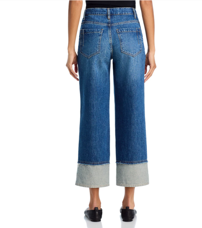 Derek Lam 10 Crosby Simona High Rise Cuff Straight Jeans MSRP $275