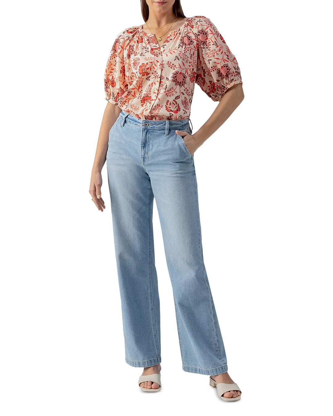 Sanctuary Bubble Sleeve Blouse MSRP $89