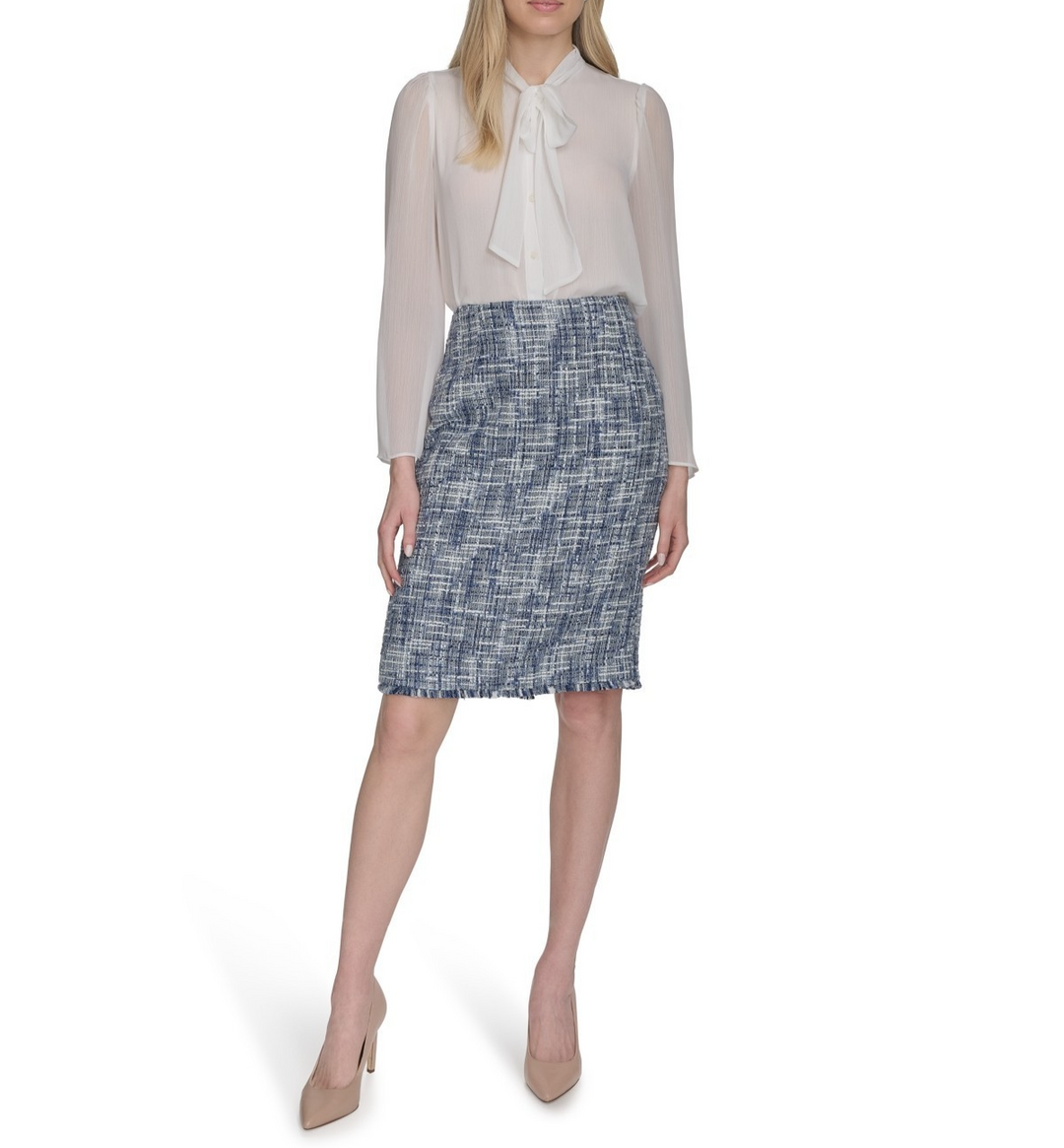 Calvin Klein Women's Tweed Pencil Skirt MSRP $89