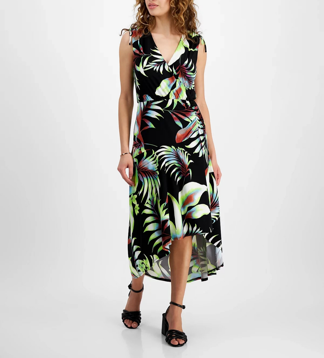 RACHEL Rachel Roy Eulalie Shoulder-Tie High-Low Dress MSRP $149