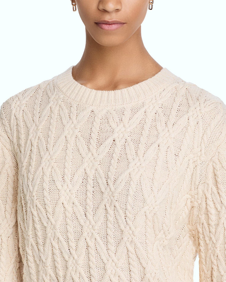 FRENCH CONNECTION Layon Cable Knit Sweater MSRP $158