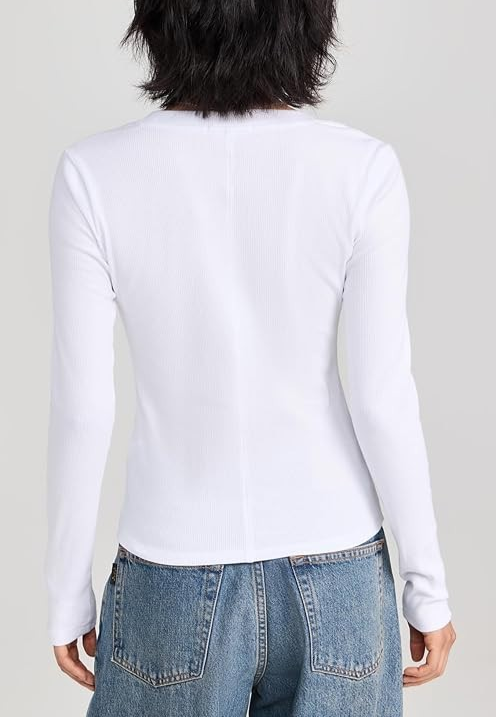 Z SUPPLY Scoop Neck Long Sleeve Ribbed Top MSRP $44