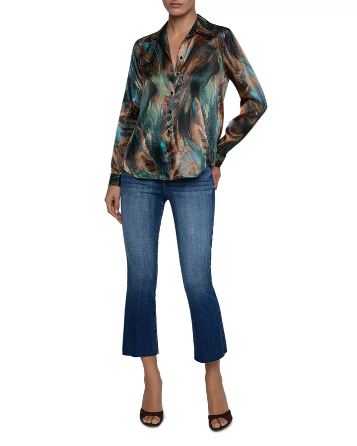 L'AGENCE Tyler Long Sleeve Blouse MSRP $375