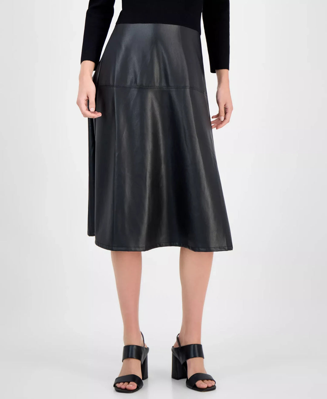 T Tahari Women's Mixed-Media Fit and Flare Dress MSRP $128