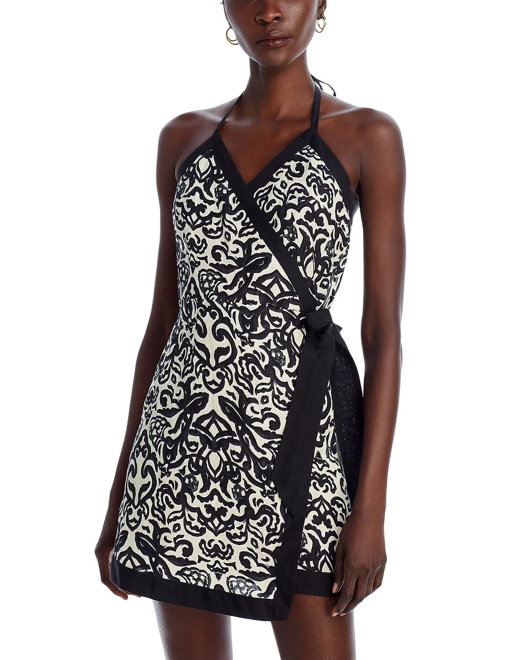 FRENCH CONNECTION Cristyn Birdie Halter Dress MSRP $128