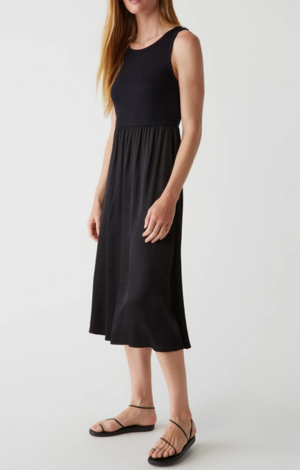 Michael Stars Bridgette Mixed Media Tank Dress MSRP $158