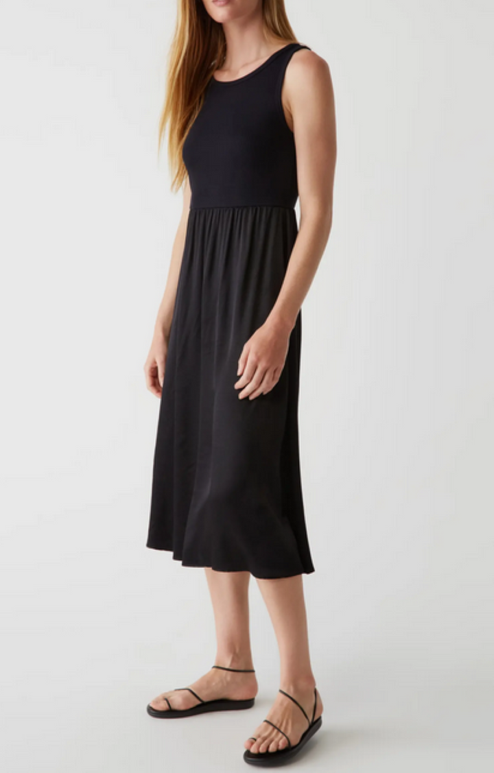 Michael Stars Bridgette Mixed Media Tank Dress MSRP $158