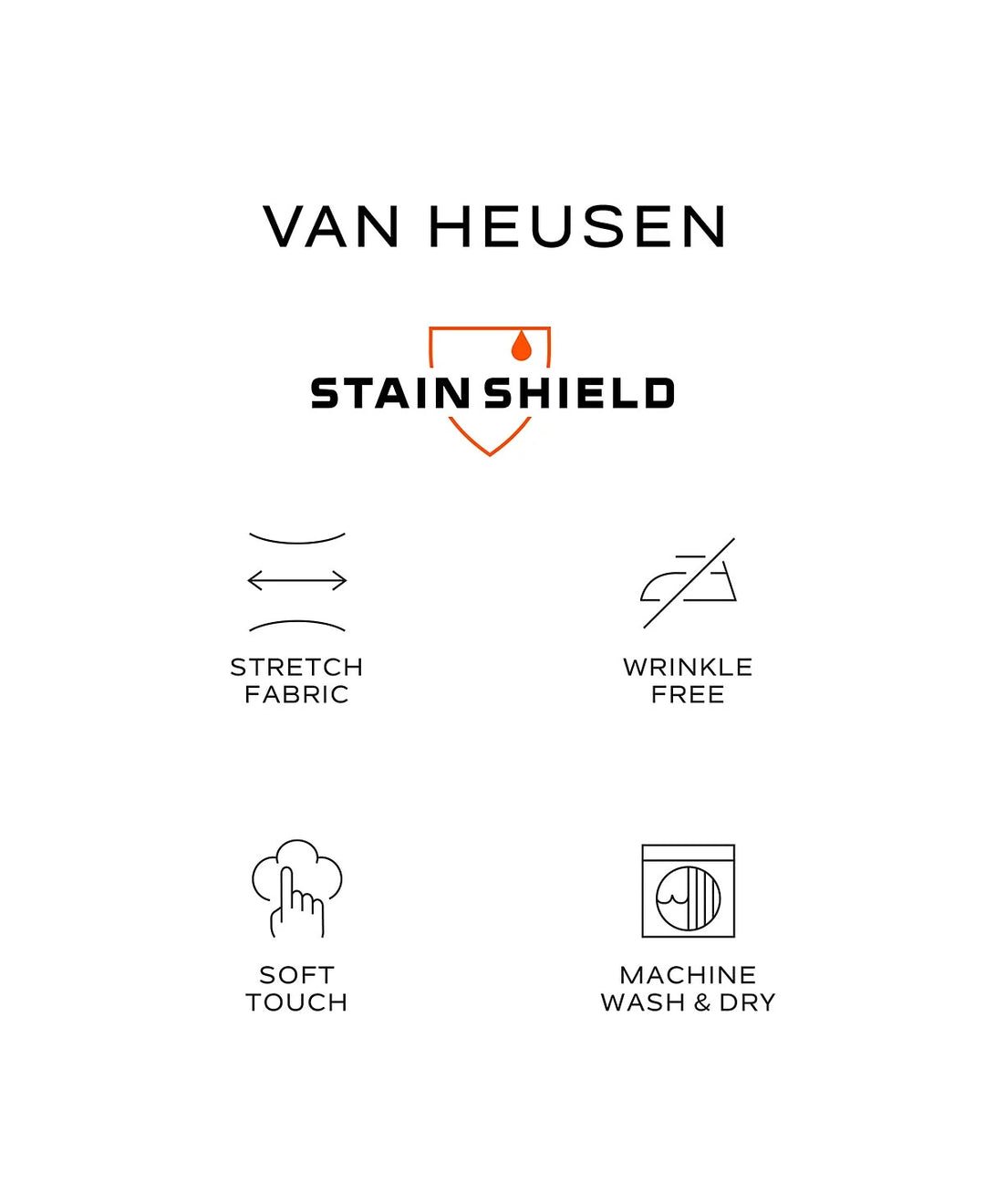 Van Heusen Men's Stain Shield Regular Fit Dress Shirt MSRP $60