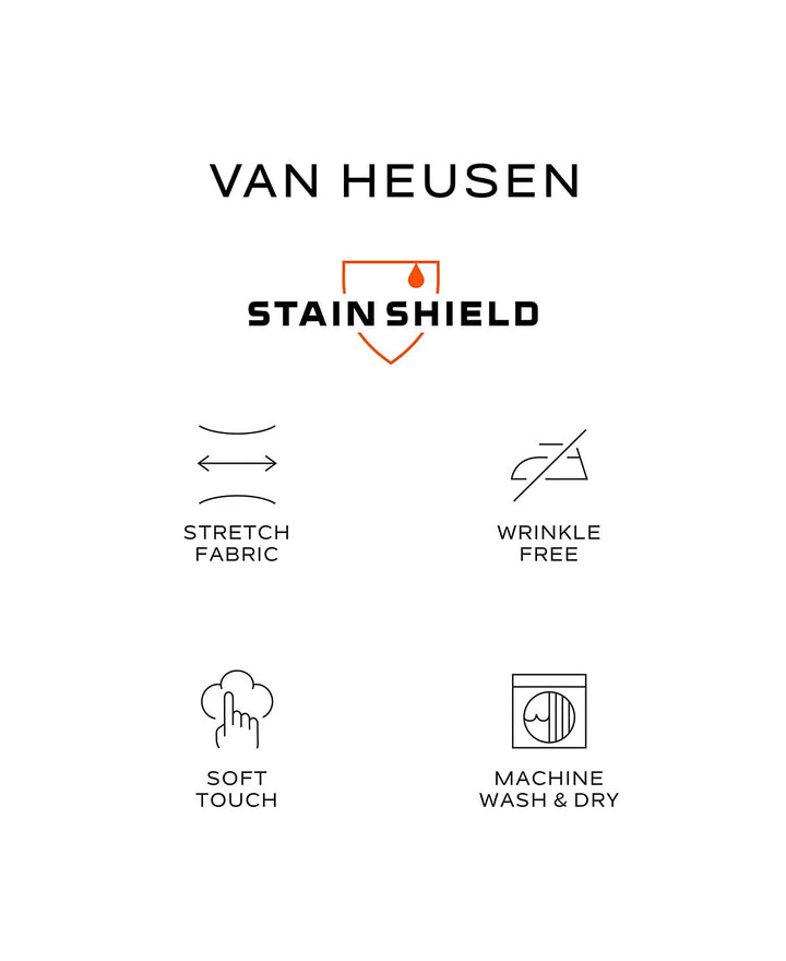 Van Heusen Men's Stain Shield Regular Fit Dress Shirt MSRP $60
