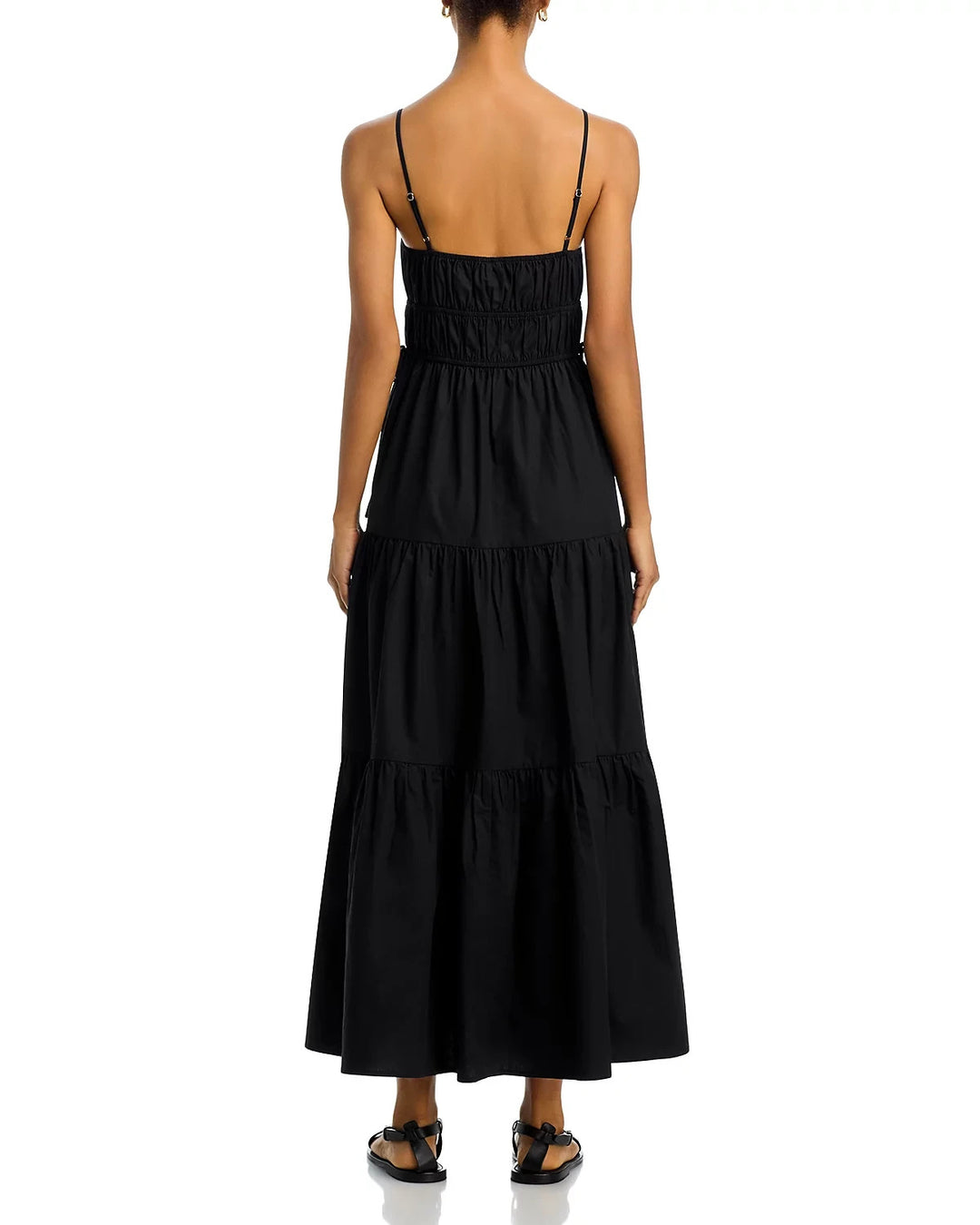Moon River Shirred Cotton Poplin Midi Dress MSRP $114