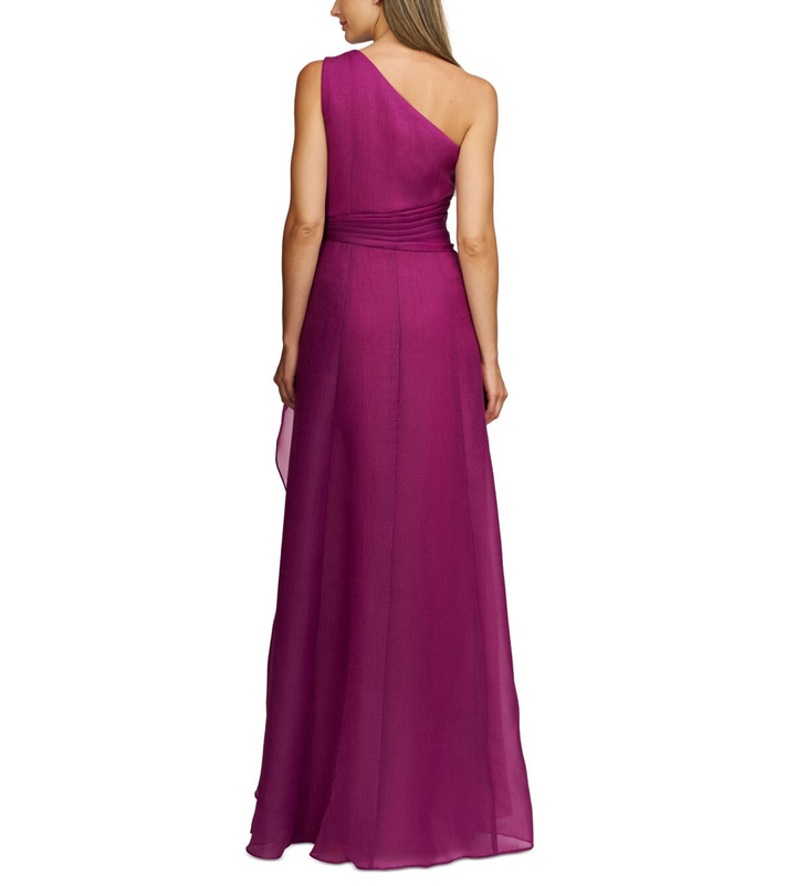 JS Collections Seraphina Organza One-Shoulder Evening Gown MSRP $298