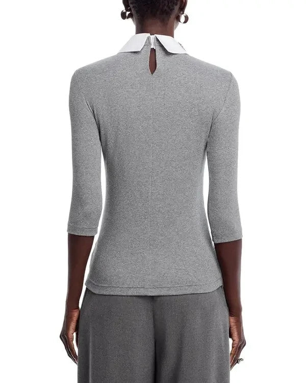 Fabiana Filippi Embellished Collar Top MSRP $825