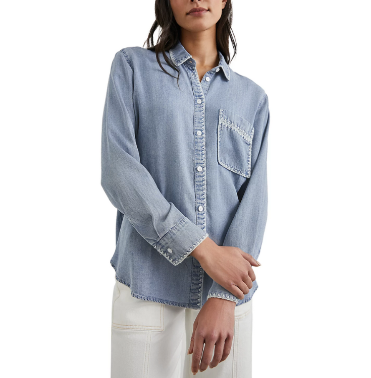 Rails Saya Button Front Shirt MSRP $188