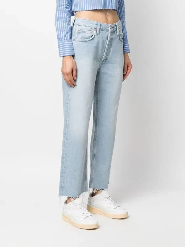 Citizens of Humanity raw-cut hem straight-leg jeans MSRP $434