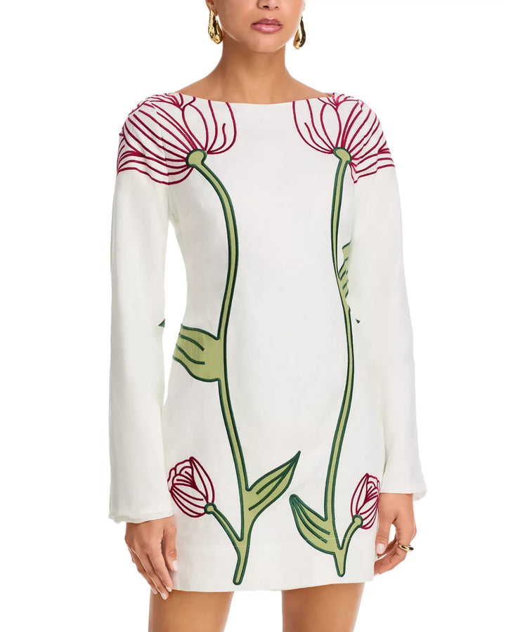 FARM Rio Long Sleeve Mini Dress MSRP $298